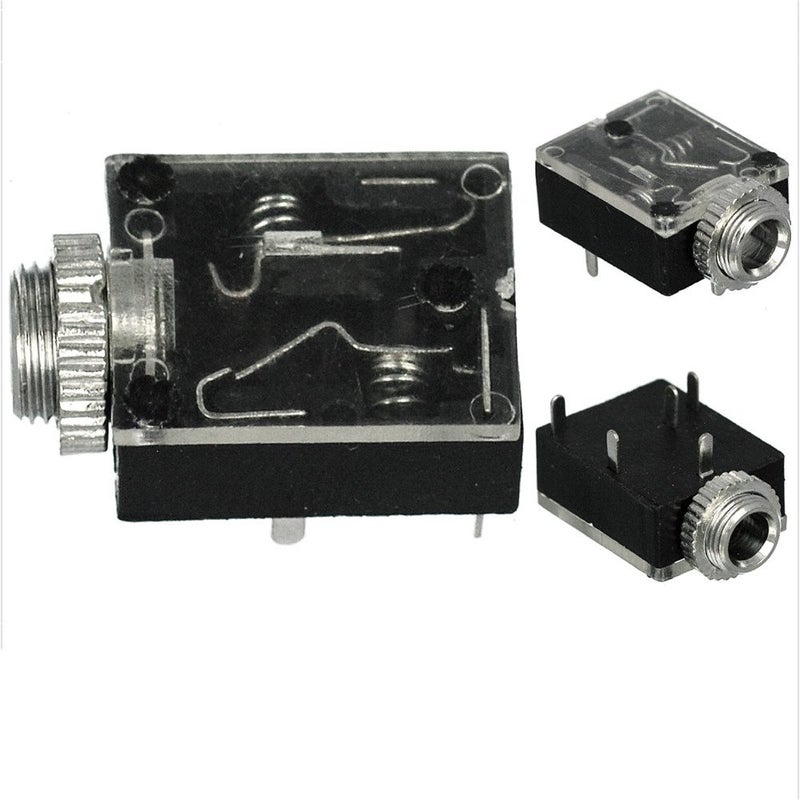 CESS 3 Pack 3.5mm TRS Stereo Audio Socket, PCB and Panel Mount, Transparent Dustproof Cover, Square Socket - Image 5